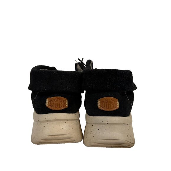 Hey Dude Wendy Peak Fold Boot Womens Size 9 Black Suede Casual - Picture 4 of 7